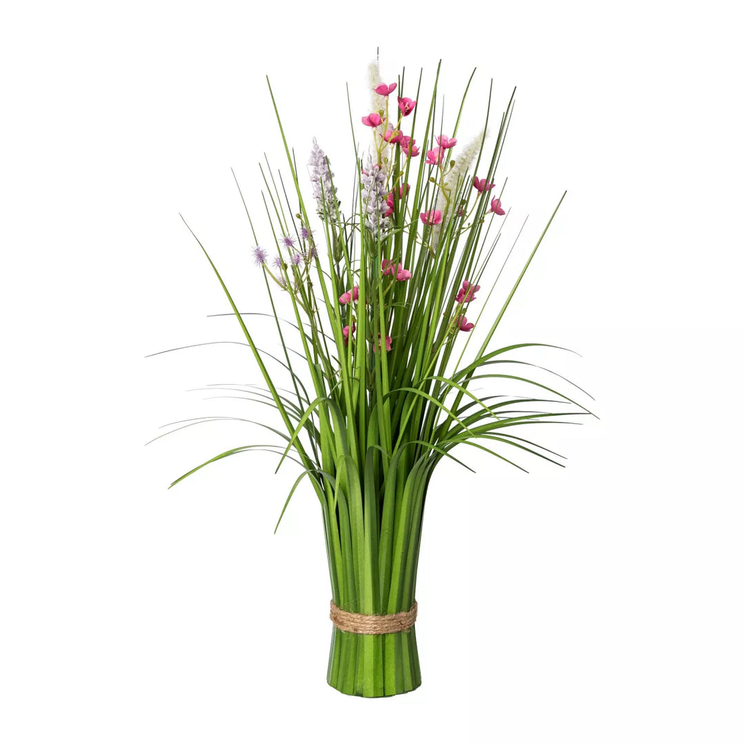 Flourify Staand gras-bos met bloemen