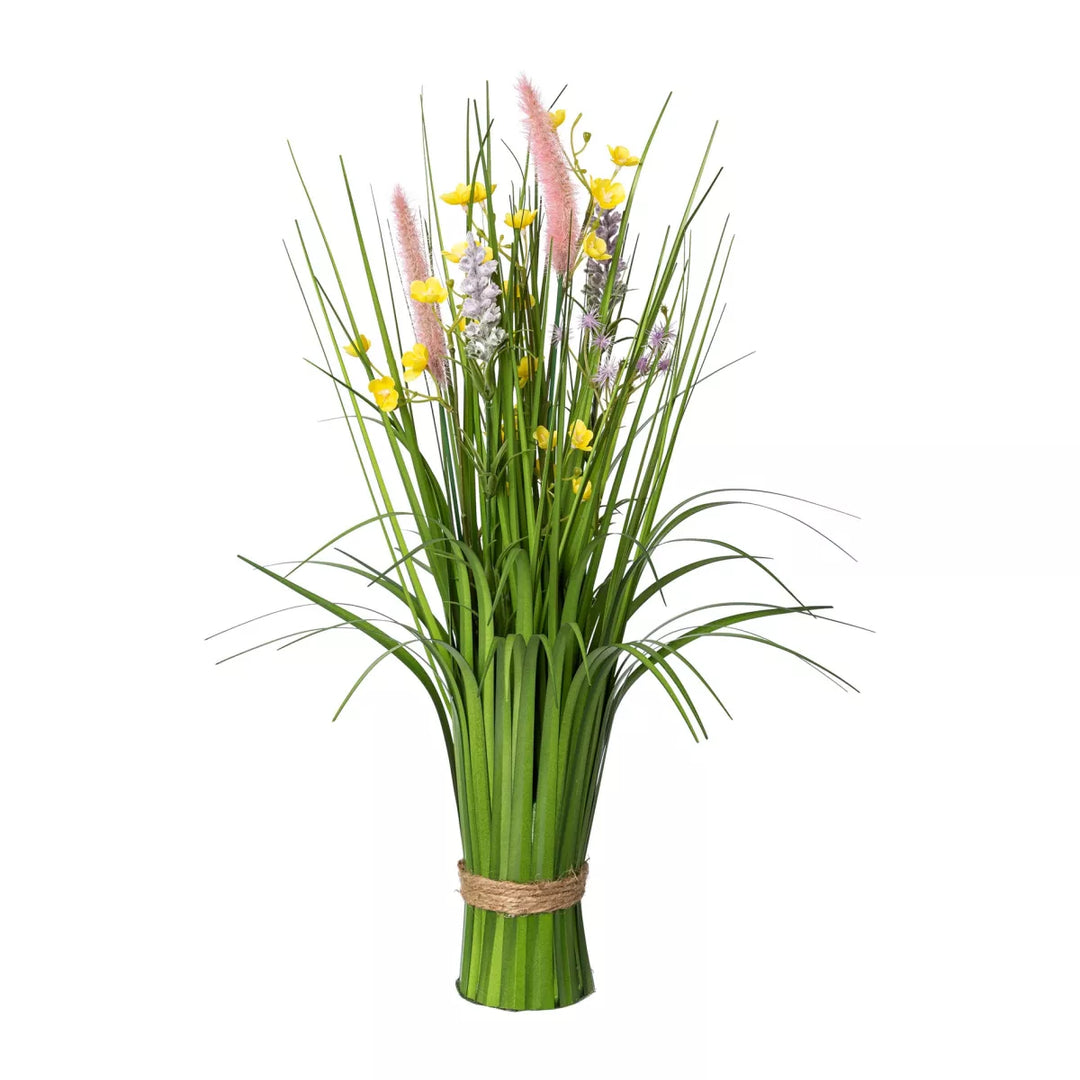 Flourify Staand gras-bos met bloemen