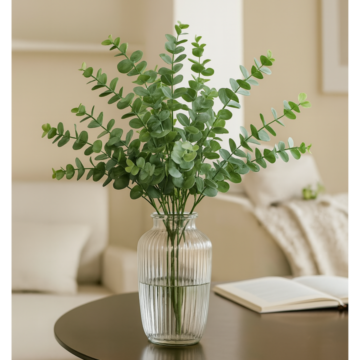 Eucalyptus tak kunstplant Grijs 69 cm. Bundel van 5