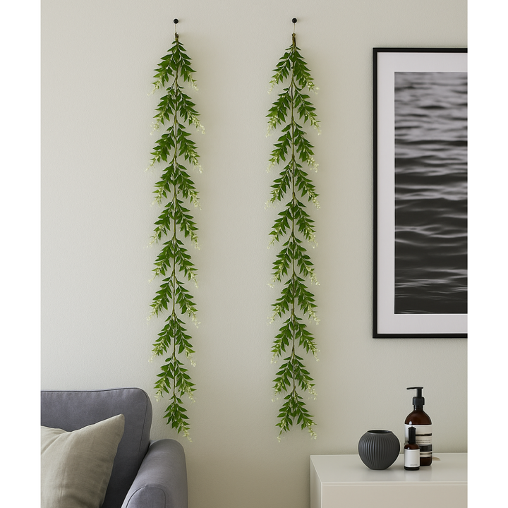 Girlande Hängepflanze, Kunstpflanze 180 cm. 2er-Bündel