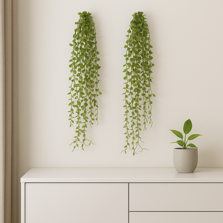 Muehlenbeckia hangplant, kunstplant 71 cm. Bundel van 3