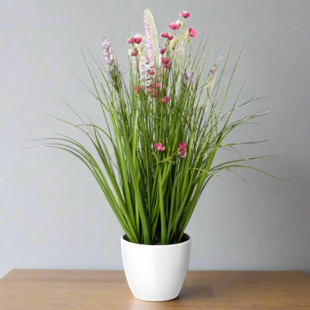 Blumen-Gras-Mix Kunstpflanze 46 cm