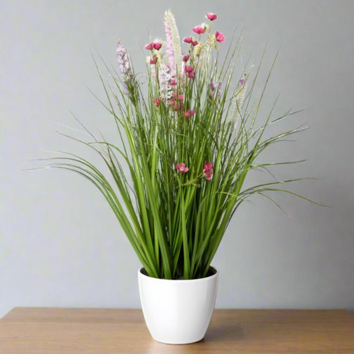 Blumen-Gras-Mix Kunstpflanze 46 cm