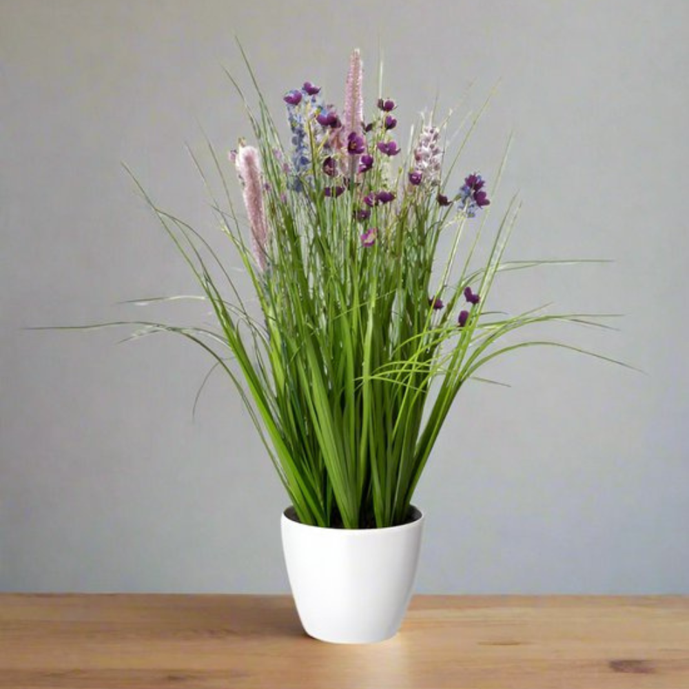Blumen-Gras-Mix Kunstpflanze 46 cm