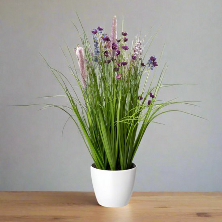 Blumen-Gras-Mix Kunstpflanze 46 cm