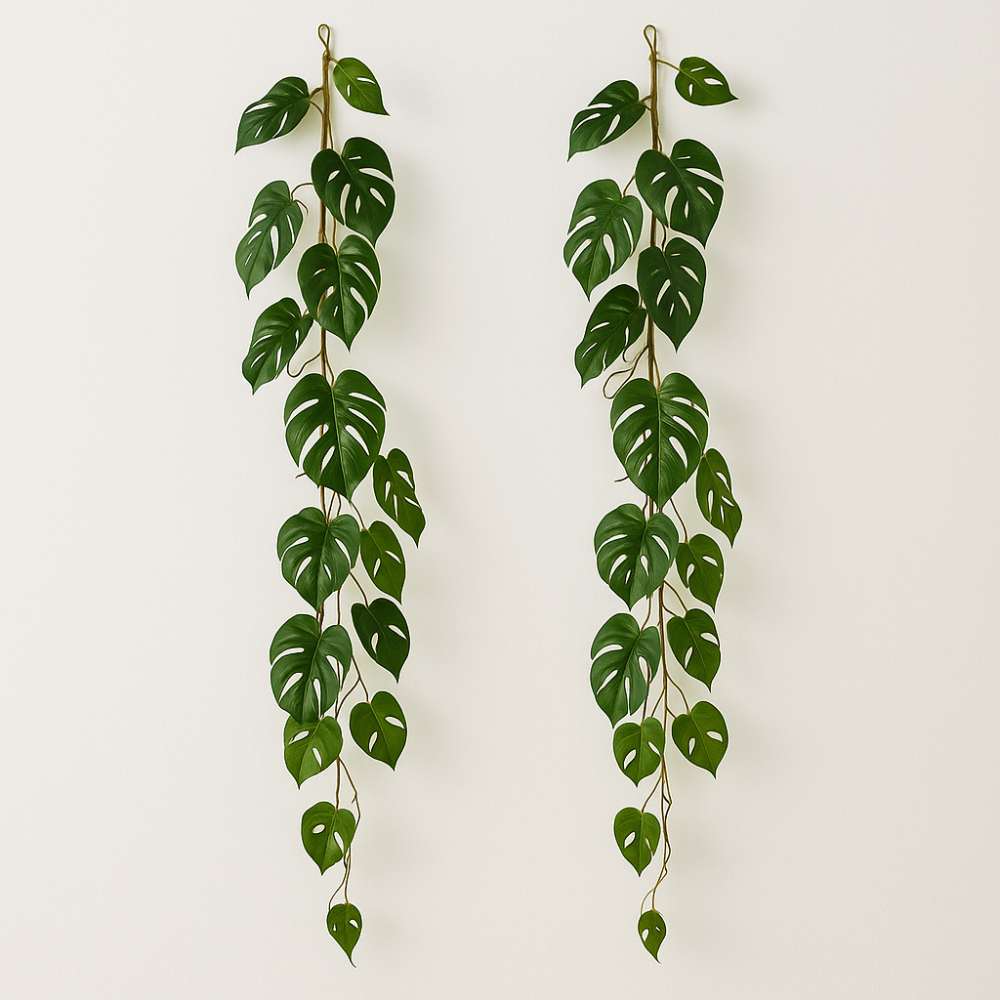 Split Philodendron kunstplant 104 cm. Bundel van 2