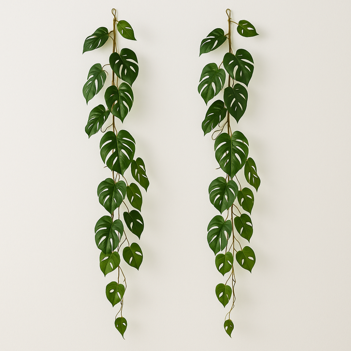 Split Philodendron kunstplant 104 cm. Bundel van 2