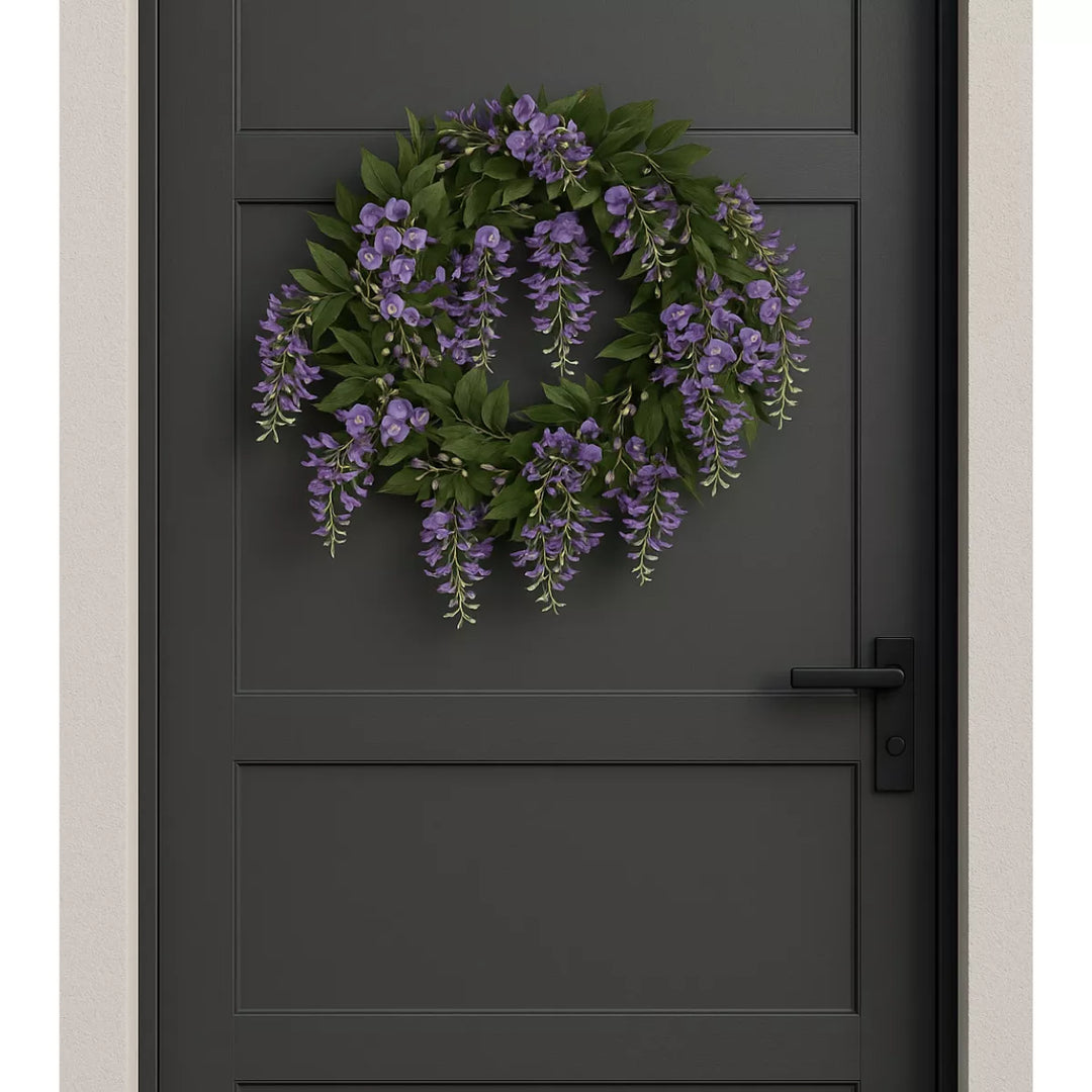 Flourify  Krans blauwe regen kunstplant. 60 cm