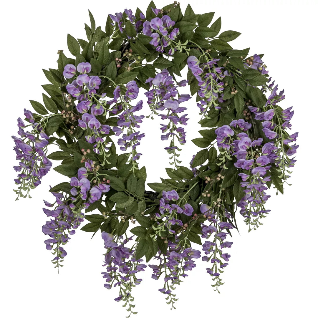 Flourify  Krans blauwe regen kunstplant. 60 cm