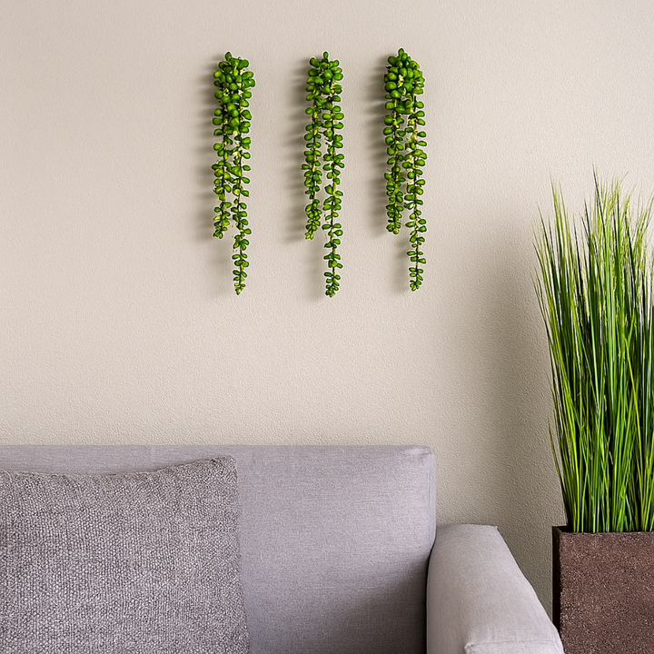 Sedum hangplant, kunstplant 30 cm. Bundel van 7