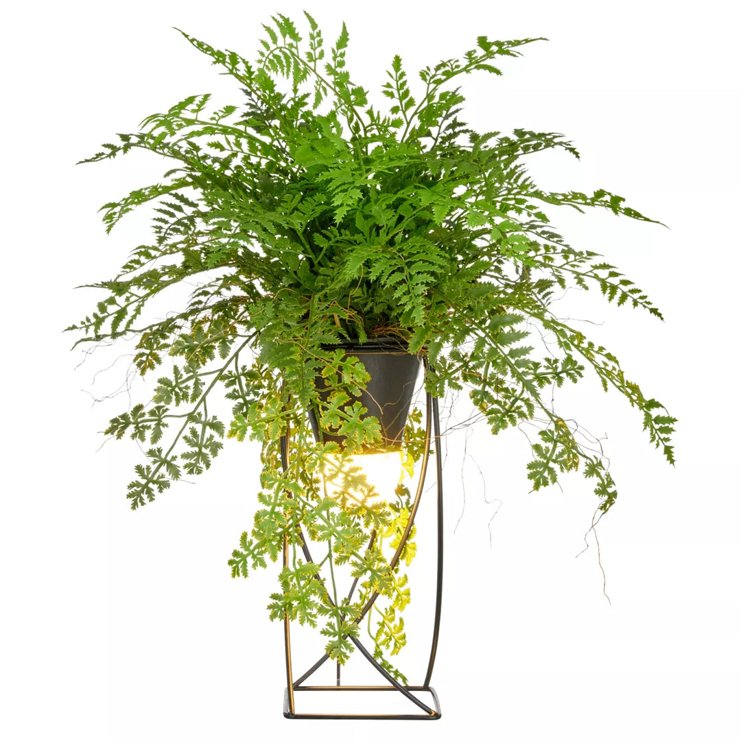 Flourify  Staande lamp met een mix van kunstvarens. 60 cm 