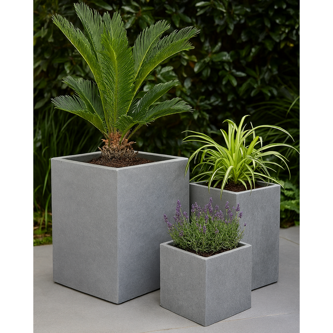 Fibreclay plantenbak 3-delige set