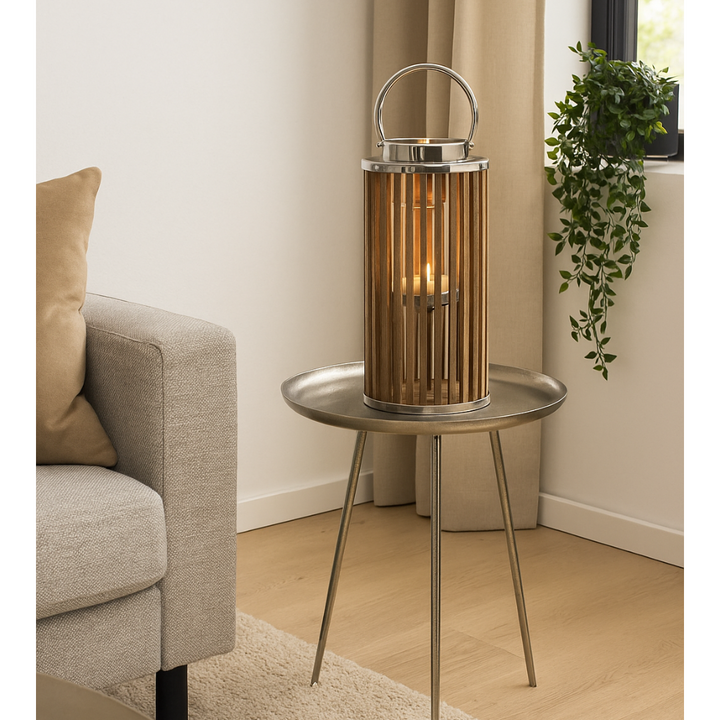 Bijzettafel 56x59 cm zilver