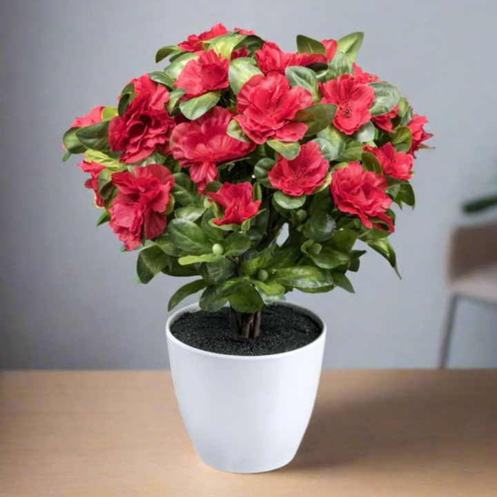 Azalea kunstplant Rood van 32 cm