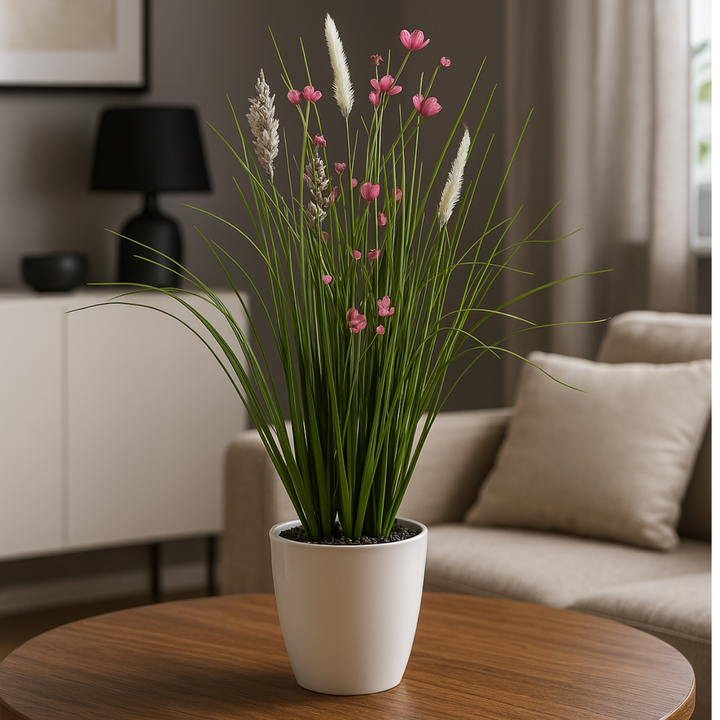 Blumen-Gras-Mix Kunstpflanze 46 cm