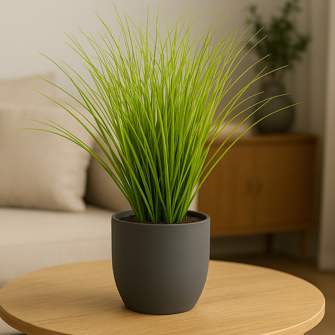 Siergras kunstplant 32 cm. Bundel van 2