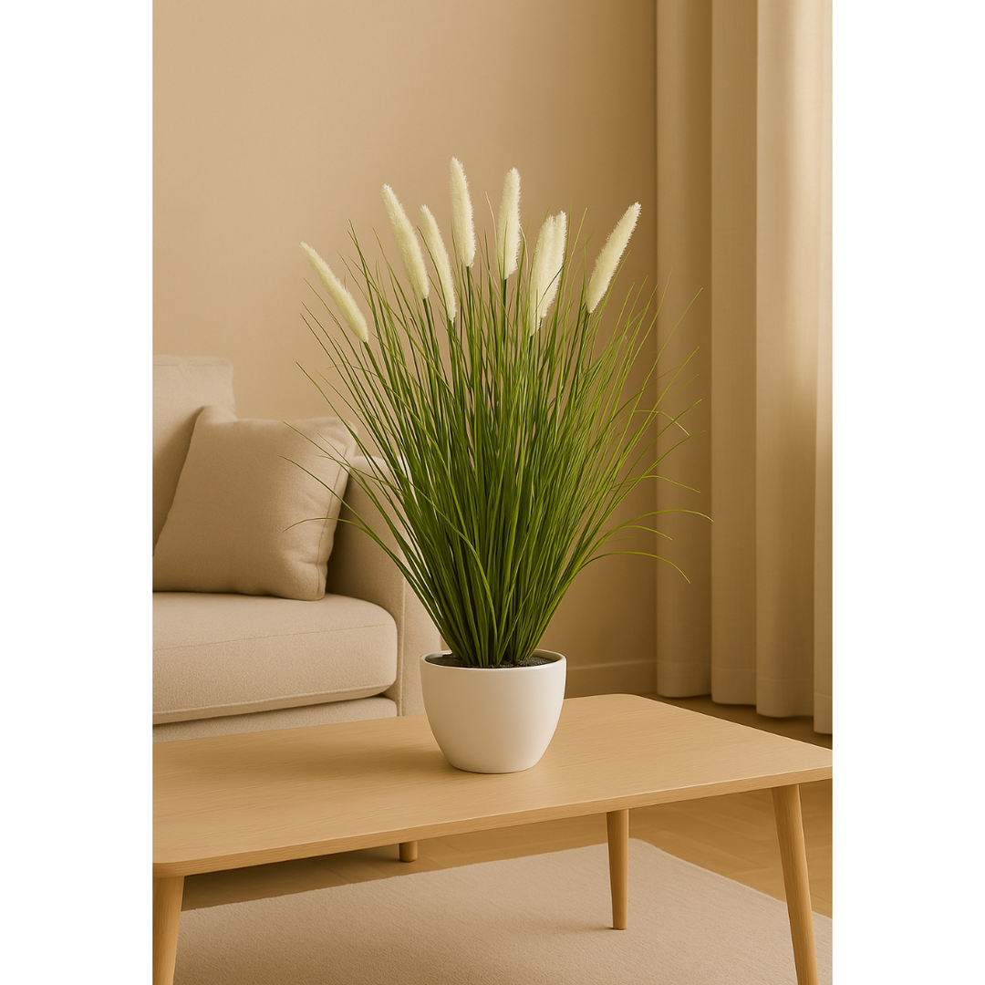 Pennisetum Grasstrauch Kunstpflanze 80 cm