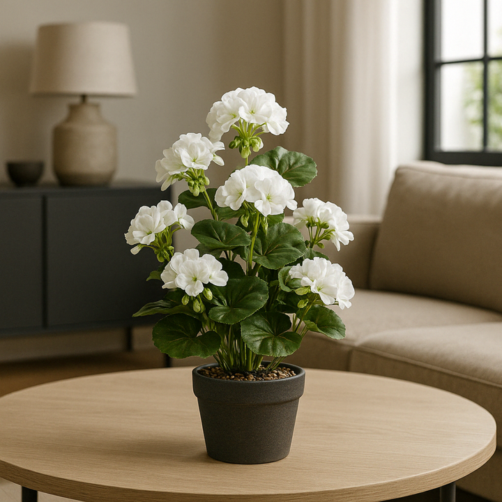 Geranium bos kunstbloem 40 cm. Bundel van 2