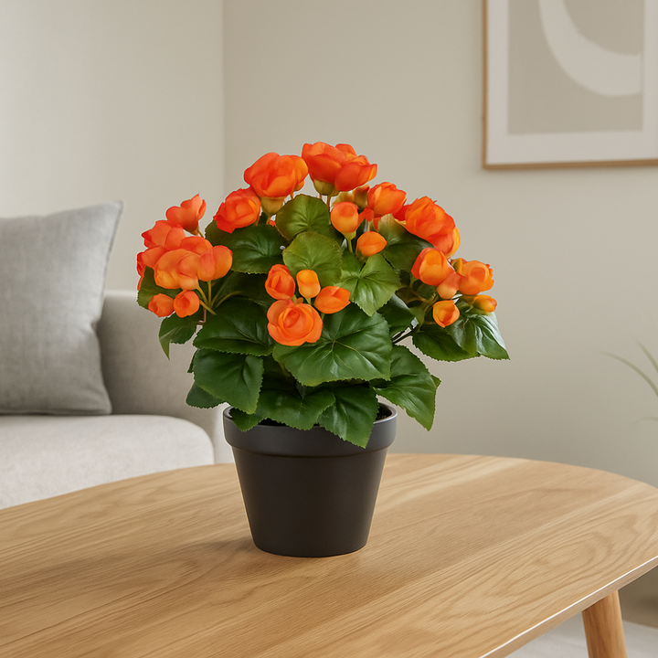 Begonia bos kunstbloem 35 cm