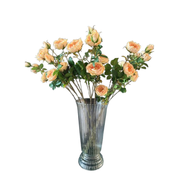 Rozenstruik kunstbloem 73 cm. Bundel van 4