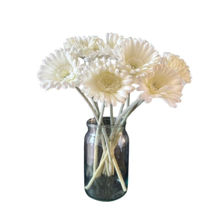 Gerbera kunstbloem Wit 50 cm. Bundel van 14