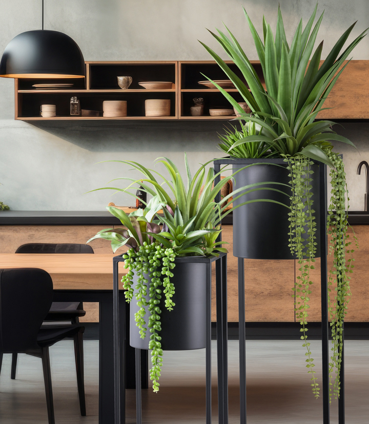 Vetplanten set van 2 kunstplanten 105/135 cm