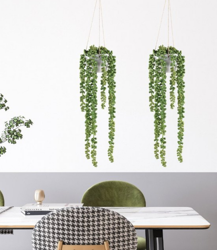 Sedum Hängepflanze, Kunstpflanze 45 cm. 2er-Bündel